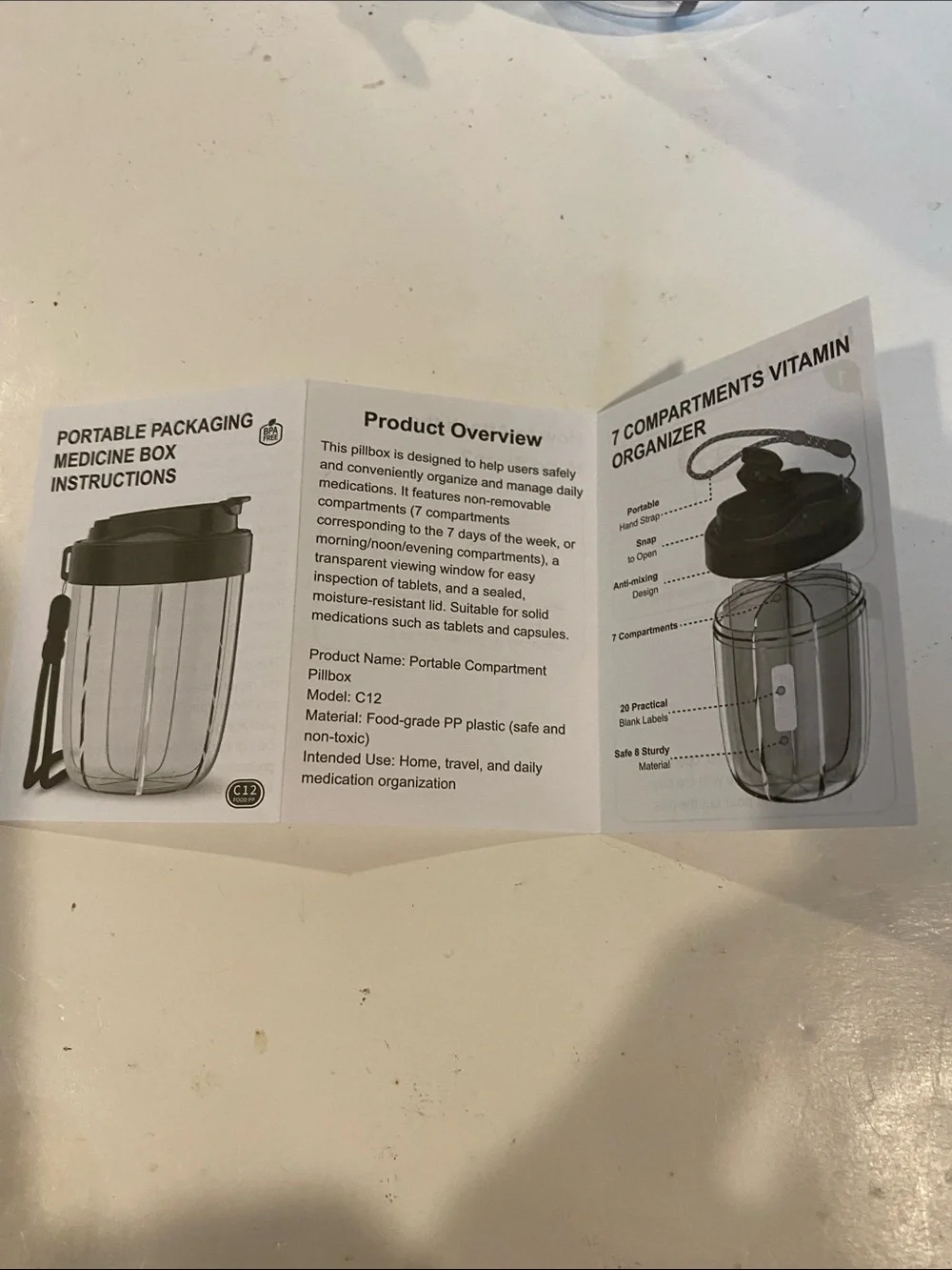 NIB ROHS Pill Dispenser